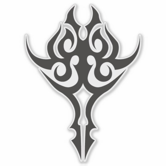 Classic Tattoo Inspired Line Art Design シール (正面)