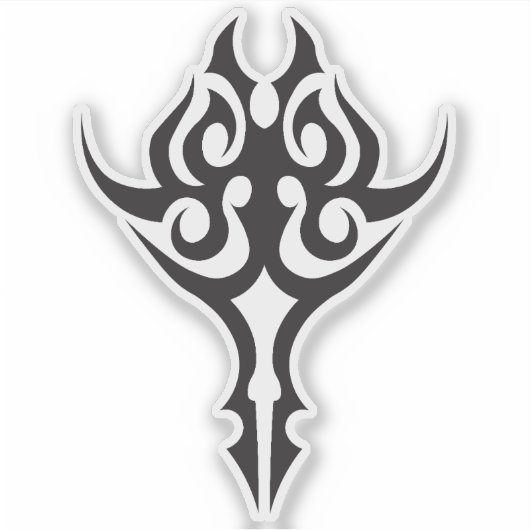 Classic Tattoo Inspired Line Art Design シール (正面)