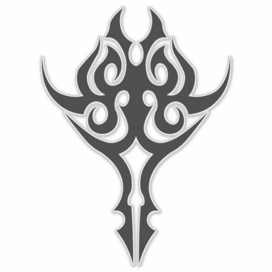 Classic Tattoo Inspired Line Art Design シール (正面)