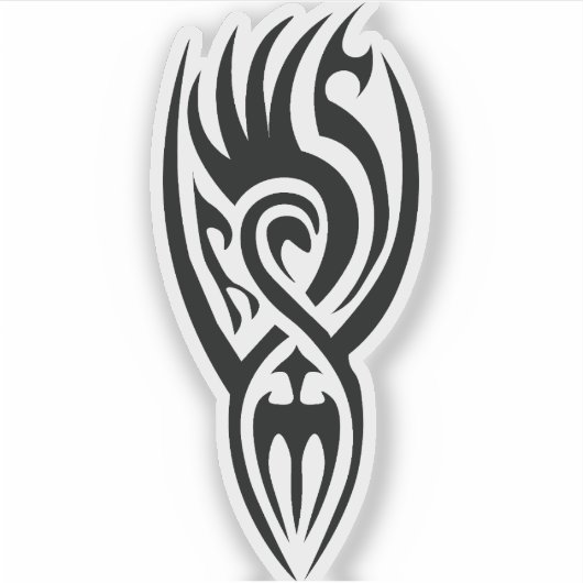 Classic Tattoo Inspired Line Art Design シール (正面)