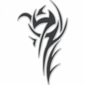 Classic Tattoo Inspired Line Art Design シール (正面)