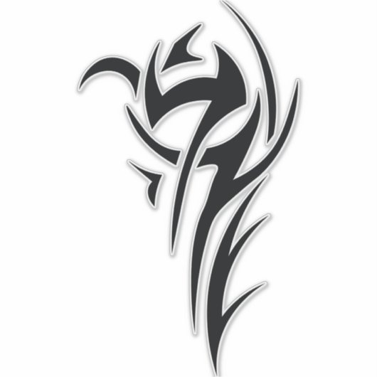 Classic Tattoo Inspired Line Art Design シール (正面)