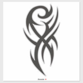 Classic Tattoo Inspired Line Art Design シール
