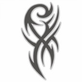 Classic Tattoo Inspired Line Art Design シール (正面)