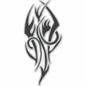 Classic Tattoo Inspired Line Art Design シール (正面)