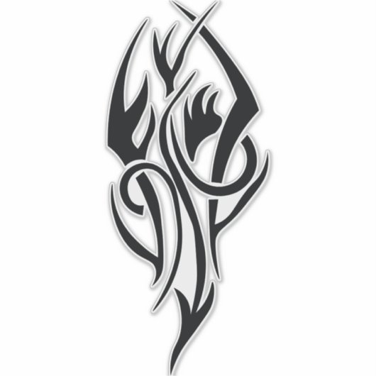 Classic Tattoo Inspired Line Art Design シール (正面)