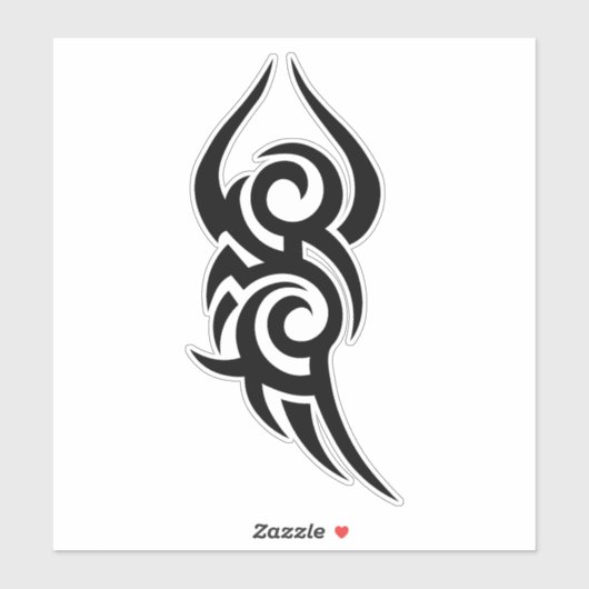 Classic Tattoo Inspired Line Art Design シール (シート)