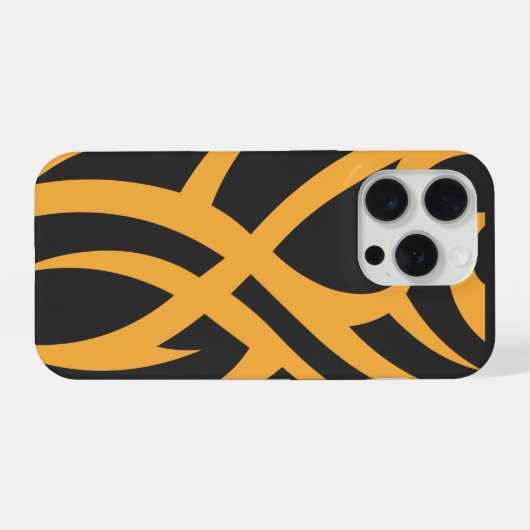 Classic Tattoo Inspired Line Art Design iPhoneケース (裏面横)