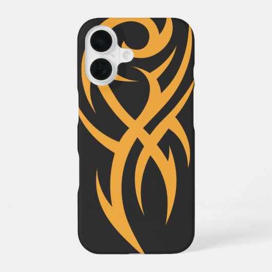 Classic Tattoo Inspired Line Art Design iPhone 16ケース (裏面)