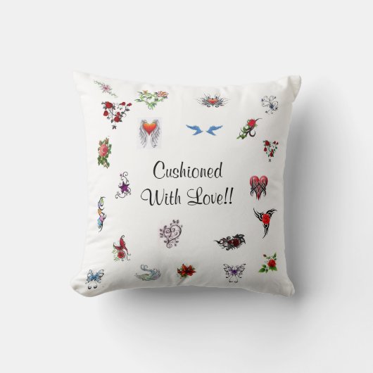 Classic Tattoo Love クッション (正面)