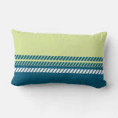 Classic Teal and Lime with Stripes  ランバークッション (裏面)