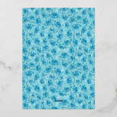 Classic Teal Roses 18th Birthday Debut Silver 箔招待状 (裏面)