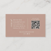 Classic Terracotta Boho Minimalist Therapist  名刺 (裏面)