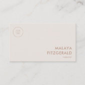 Classic Terracotta Boho Minimalist Therapist  名刺 (正面)