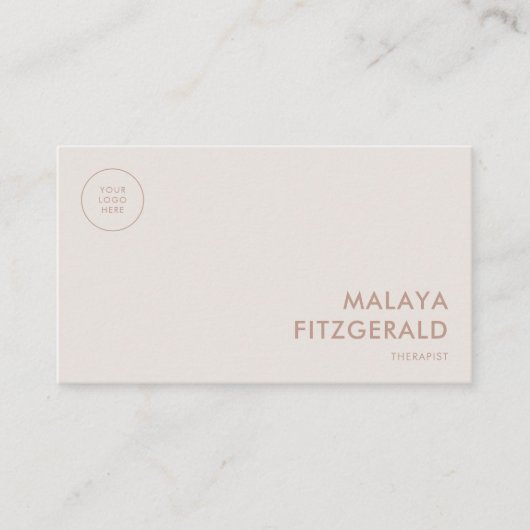 Classic Terracotta Boho Minimalist Therapist  名刺 (正面)
