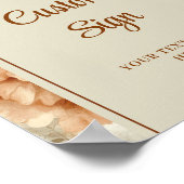 Classic Terracotta Ivory Olive Floral Custom Sign ポスター (角)