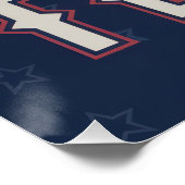 Classic Texas Map with Lone Star Flag and Stars ポスター (コーナー)