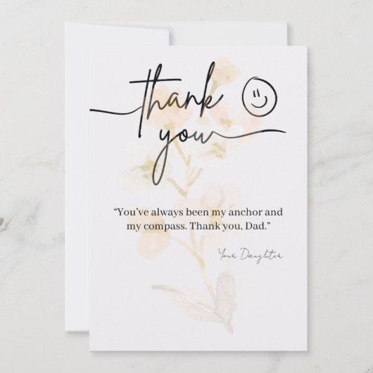 Classic Thank You Card for Dad サンキューカード (正面)