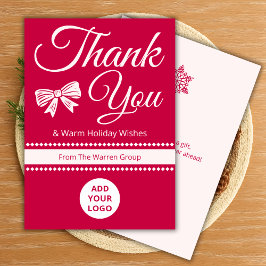 Classic Thank You Holiday Card | Business Info シーズンカード