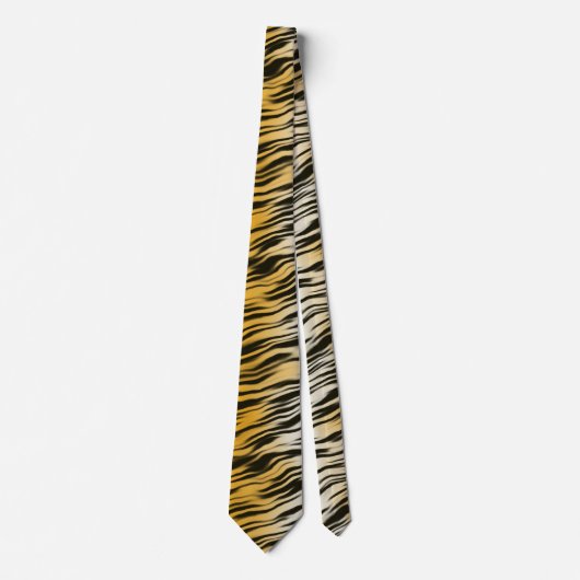 Classic Tiger Stripes Print Pattern ネクタイ (正面)