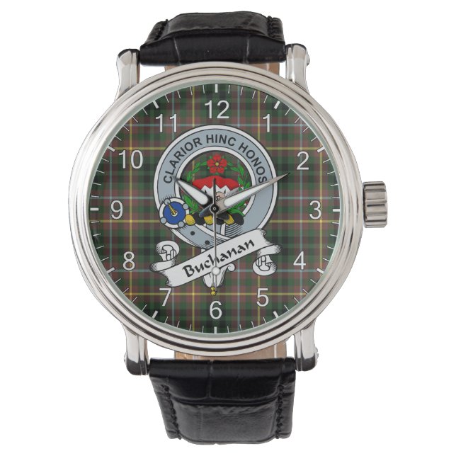 Classic Timeless Clan Buchanan Hunting Tartan 腕時計 (正面)