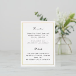 Classic Timeless Wedding Foil Enclosure Card 箔招待状ポストカード