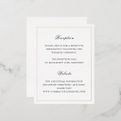 Classic Timeless Wedding Foil Enclosure Card 箔招待状ポストカード (正面/裏面)