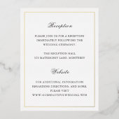 Classic Timeless Wedding Foil Enclosure Card 箔招待状ポストカード (正面)