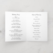 Classic Timeless Wedding Foil Program 箔グリーティングカード (内側レイダウン)