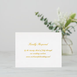 Classic Timeless Wedding Foil RSVP Card 箔招待状ポストカード