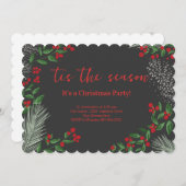 Classic Tis the Season Holiday Gathering 招待状 (正面/裏面)