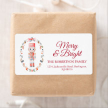 Classic Toy Soldier Christmas Shipping Label