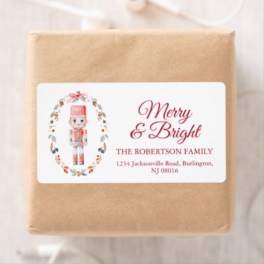 Classic Toy Soldier Christmas Shipping Label ラベル (インサイチュ)