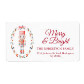 Classic Toy Soldier Christmas Shipping Label ラベル (正面)