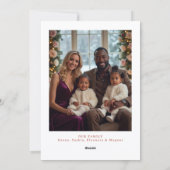 Classic Traditional Christmas Botanical Oval Frame シーズンカード (裏面)