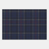 Classic Traditional Navy Red Green Plaid Holiday ラッピングペーパーシート (正面)