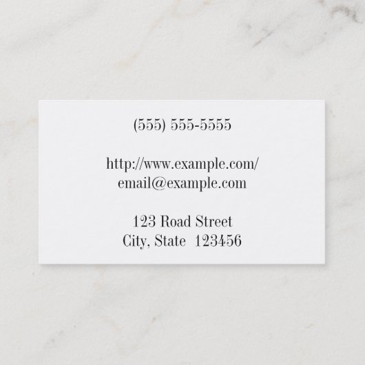 Classic, Traditional, Professional Business Card 名刺 (裏面)