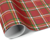 Classic Traditional Red Plaid Christmas ラッピングペーパー (ロールコーナー)
