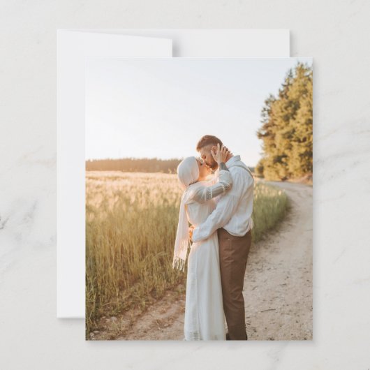 Classic Traditional Typography White Wedding (裏面)