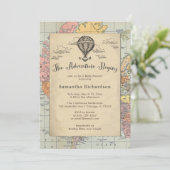 Classic Travel Worl Baby Shower Invitation 招待状 (スタンド正面)