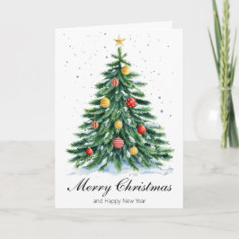 Classic Tree Merry Christmas Greeting Card シーズンカード