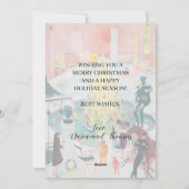 Classic Trendy Art Merry Christmas Stettheimer シーズンカード (裏面)