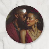 Classic Tulip Aesthetic Countryside Wedding フェイバータグ (裏面)