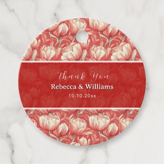 Classic Tulip Aesthetic Countryside Wedding フェイバータグ (正面)