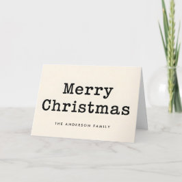 Classic Typewriter Script Merry Christmas シーズンカード
