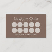 Classic Typography Bakery Loyalty Reward 名刺 (裏面)