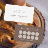 Classic Typography Bakery Loyalty Reward 名刺