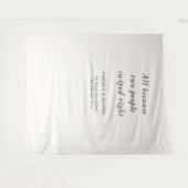 Classic Typography Quote Wedding タペストリー (正面(横))