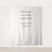 Classic Typography Quote Wedding タペストリー (正面)