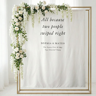 Classic Typography Quote Wedding タペストリー